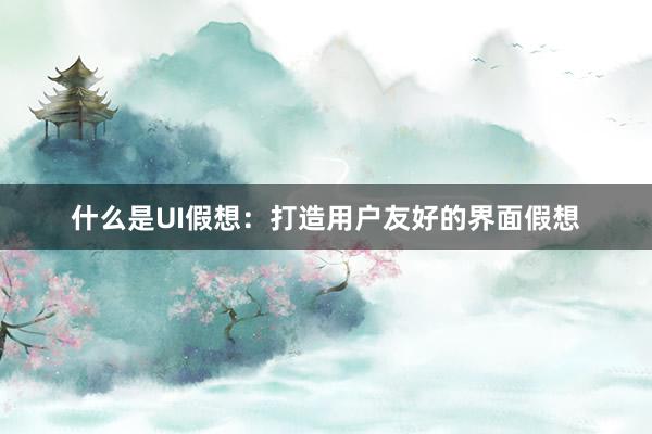 什么是UI假想：打造用户友好的界面假想